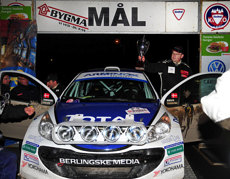 Christian Jensen vandt Bygma Rally med kun ni sekunders forspring i sin Peugeot 207 Super 2000.